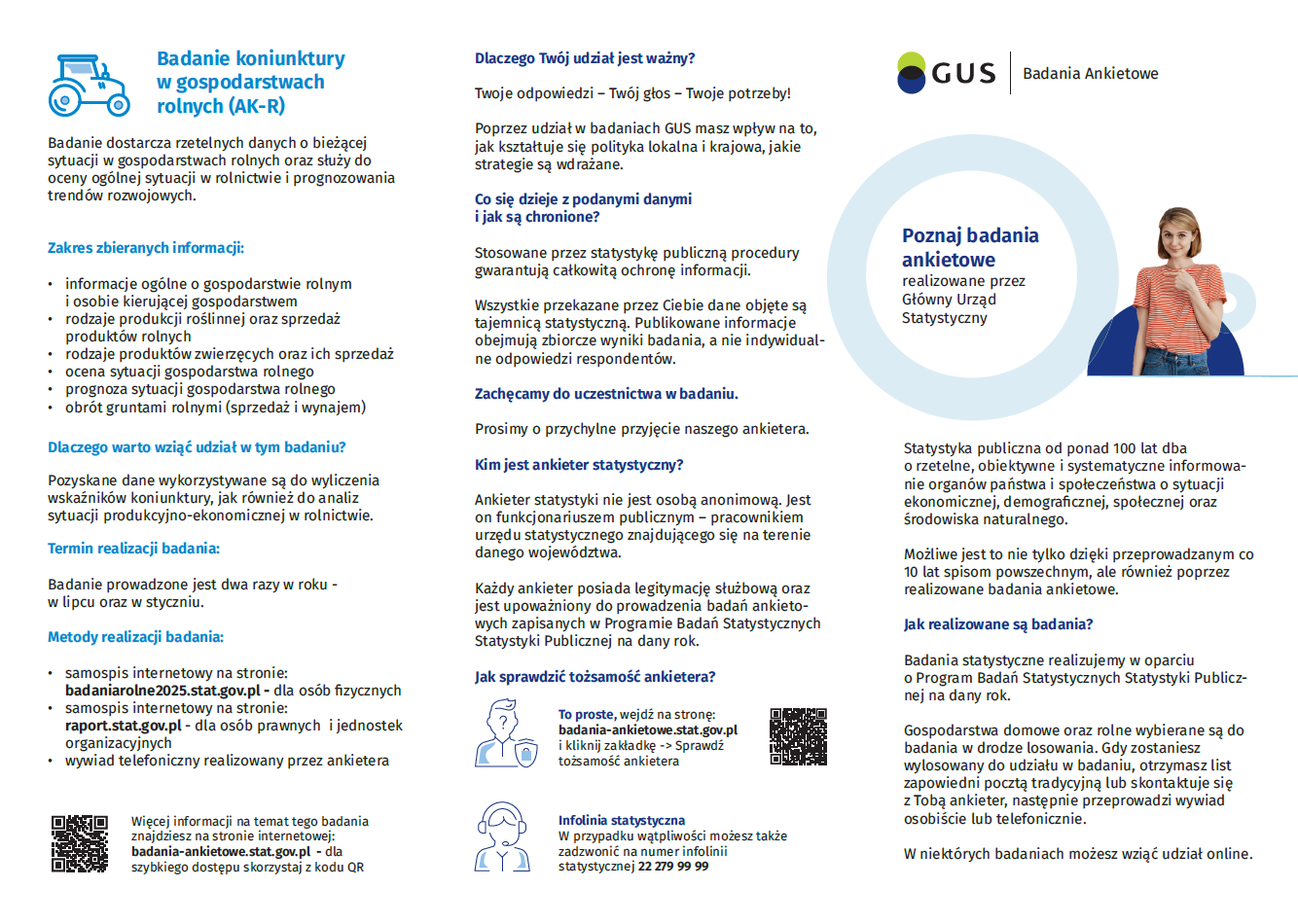 Plakat dotyczący badania koniunktury w gospodarstwacg rolnych