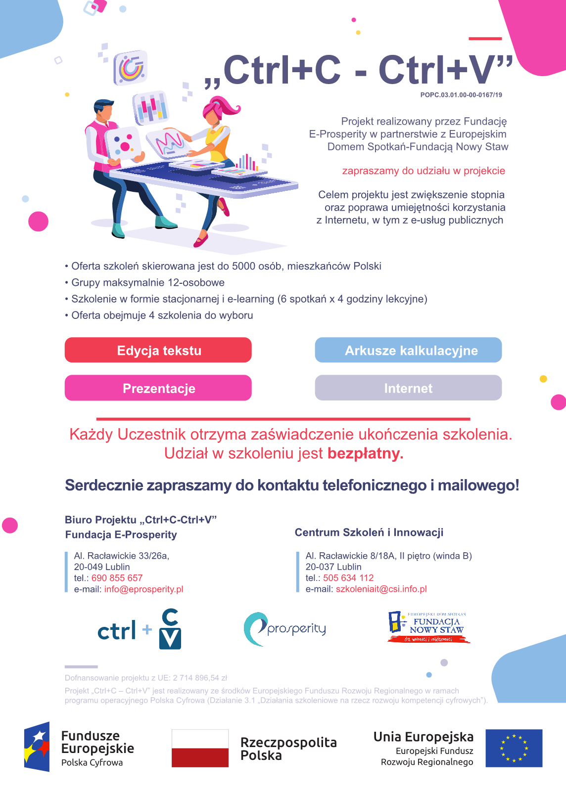 Plakat projektu "Ctrl+C - Ctrl+V"
